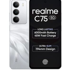 realme C75 (Lily White, 4GB RAM, 128GB Storage) | 6000mAh Battery | 50MP AI Camera | 6.72" FHD+ Display | Android 15